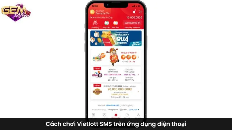 Cách chơi Vietlott SMS trên ứng dụng điện thoại