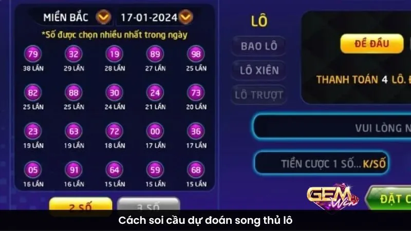 Cách soi cầu dự đoán song thủ lô