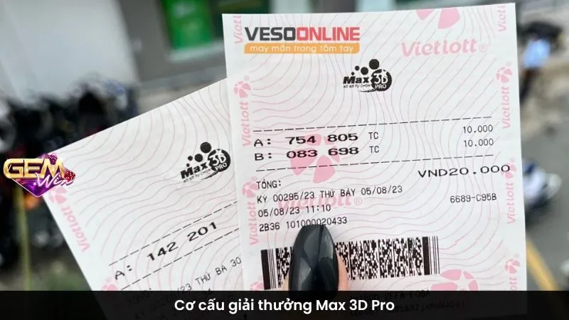 Cơ cấu giải thưởng Max 3D Pro