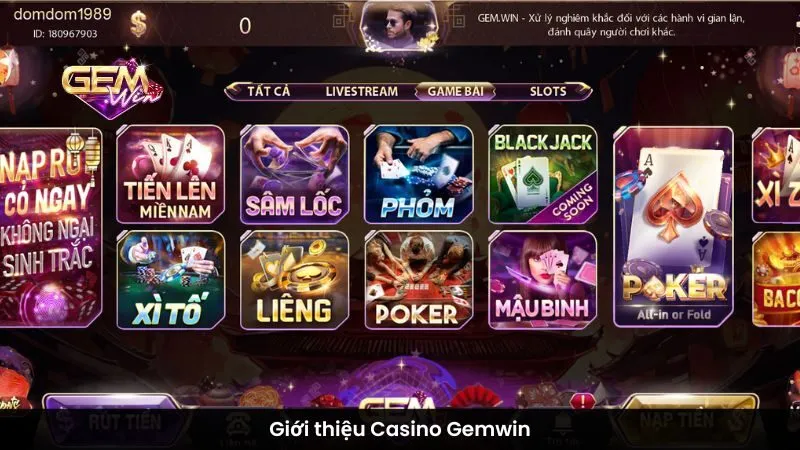 Giới thiệu Casino Gemwin