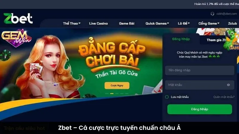 Zbet – Cá cược trực tuyến chuẩn châu Á