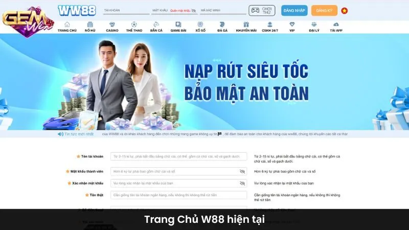 Trang Chủ W88 hiện tại