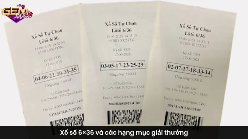 Xổ số 6×36 và các hạng mục giải thưởng